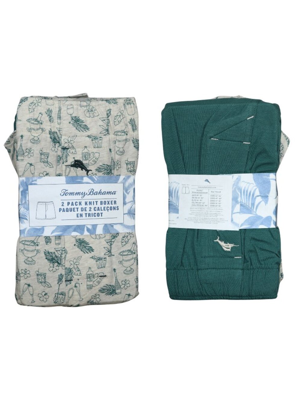 Tommy Bahama 2-Pack Soft Cotton Tropical Men's Knit Boxer Shorts Underwear NWT